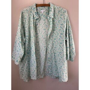 SOLD 

( Do not buy) J.Jill Women's XL Floral Print Button Down Shirt 100%